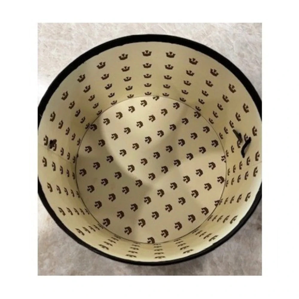Goorin Bros Hat Boxes Set 2 Black Gold Castle Logo 13